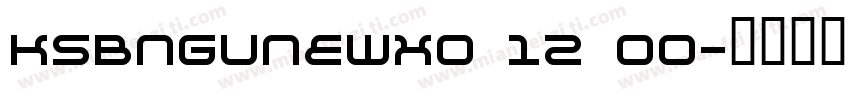 KSBNGUNEWX0 12 00字体转换